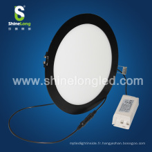 Lampe de panneau de plafond led ronde noire de Shenzhen